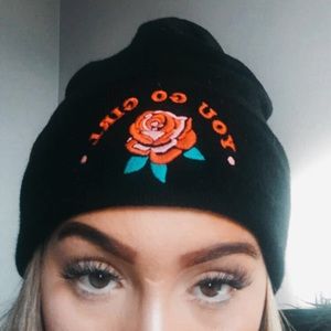 Cute black beanie